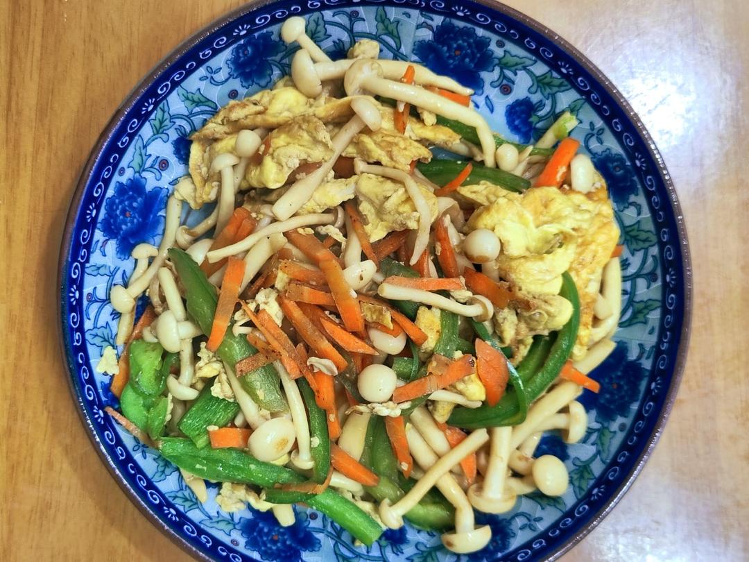 白玉菇炒火腿