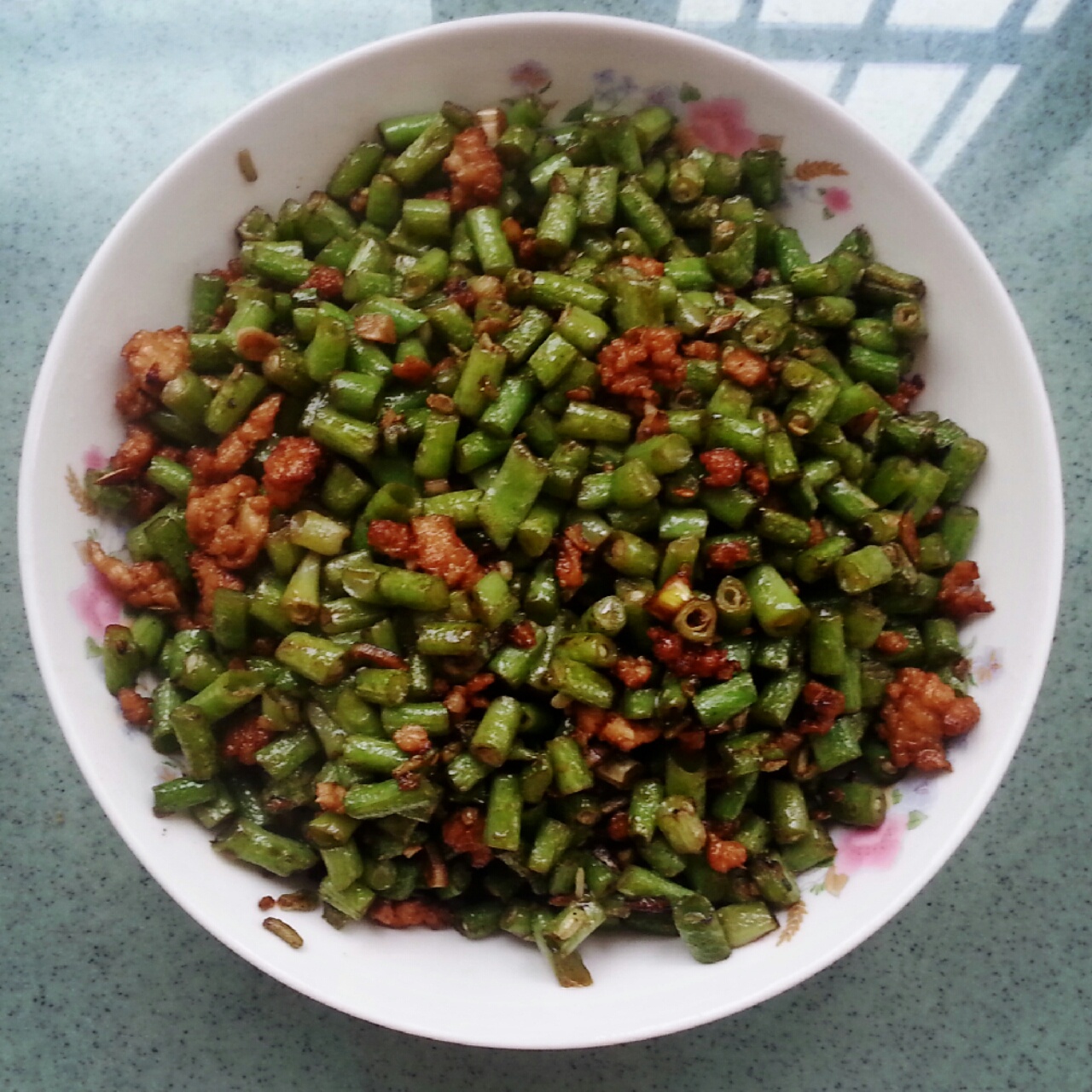 肉沫豆角下饭菜