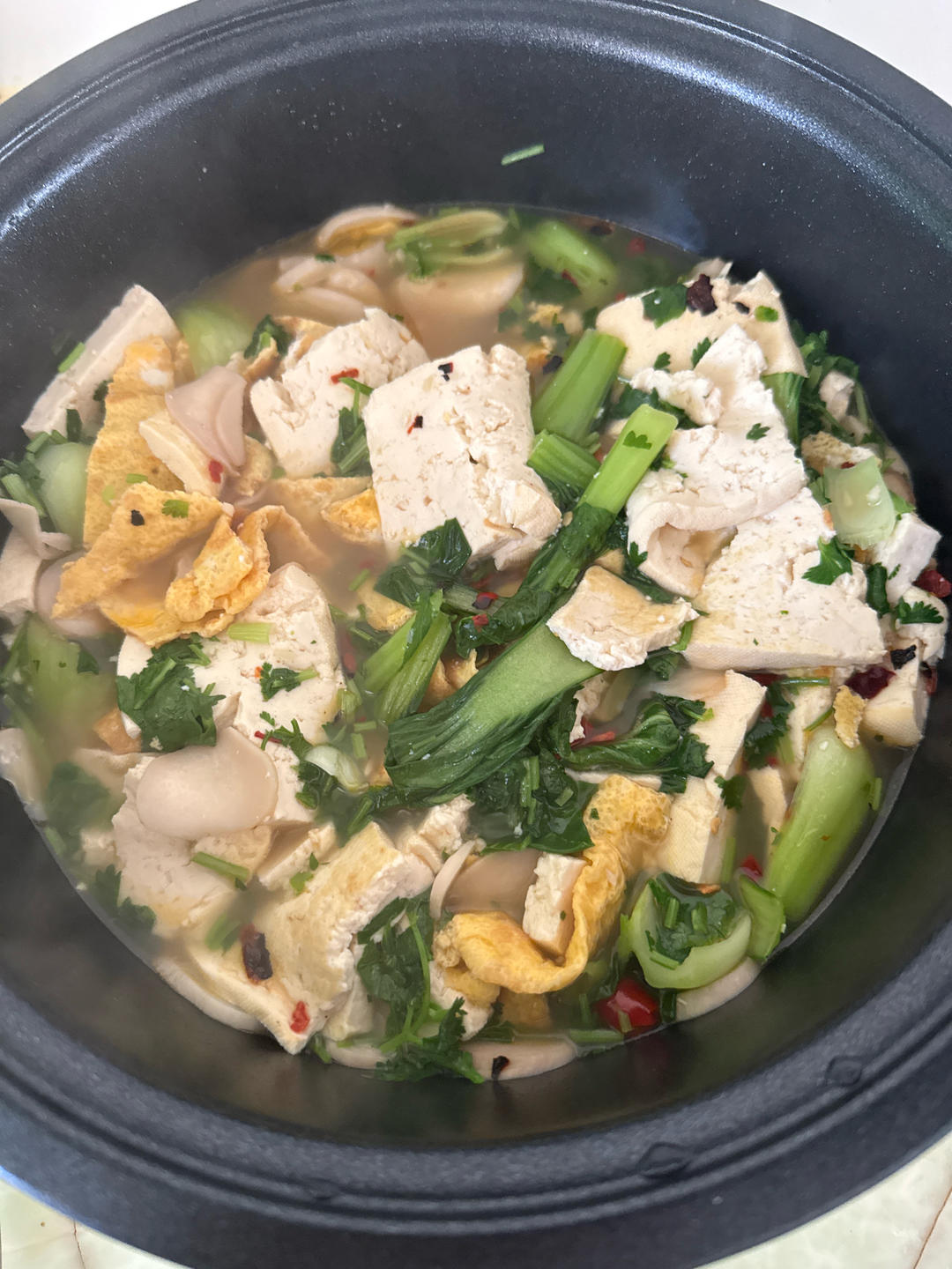 豆腐蘑菇汤（有鸡蛋哦）