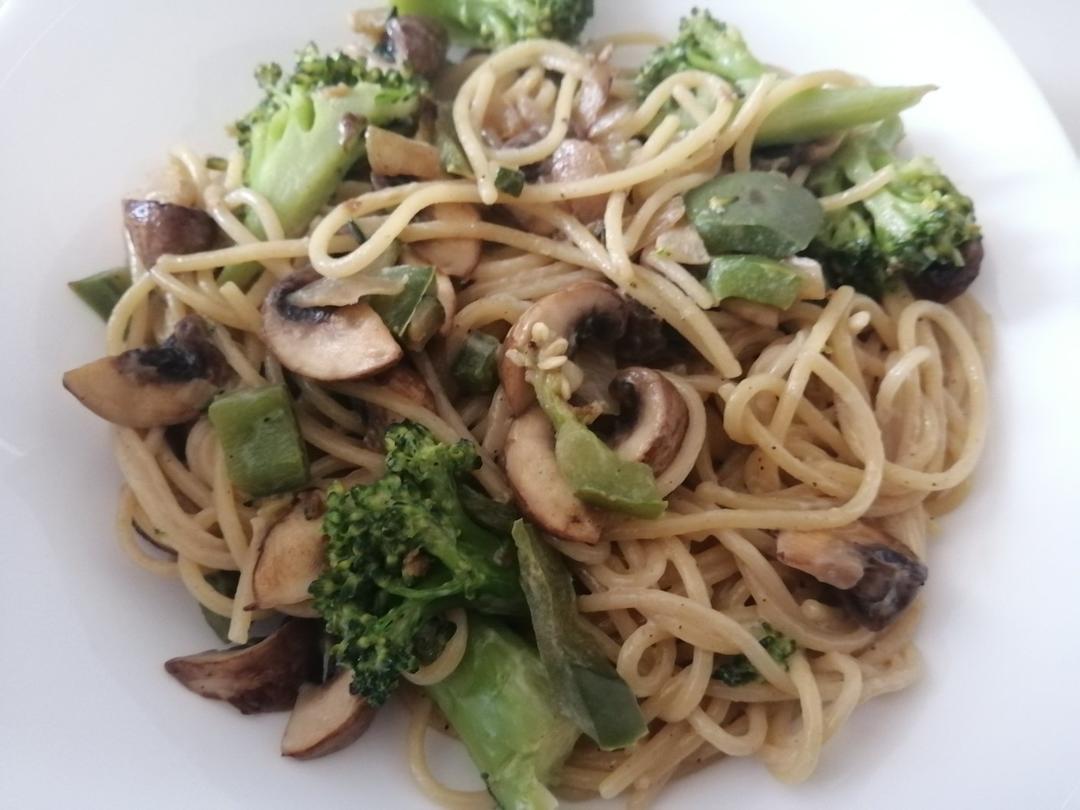 低卡伪白酱奶油培根蘑菇意大利面｜#Healthymeals# 减脂必撸02