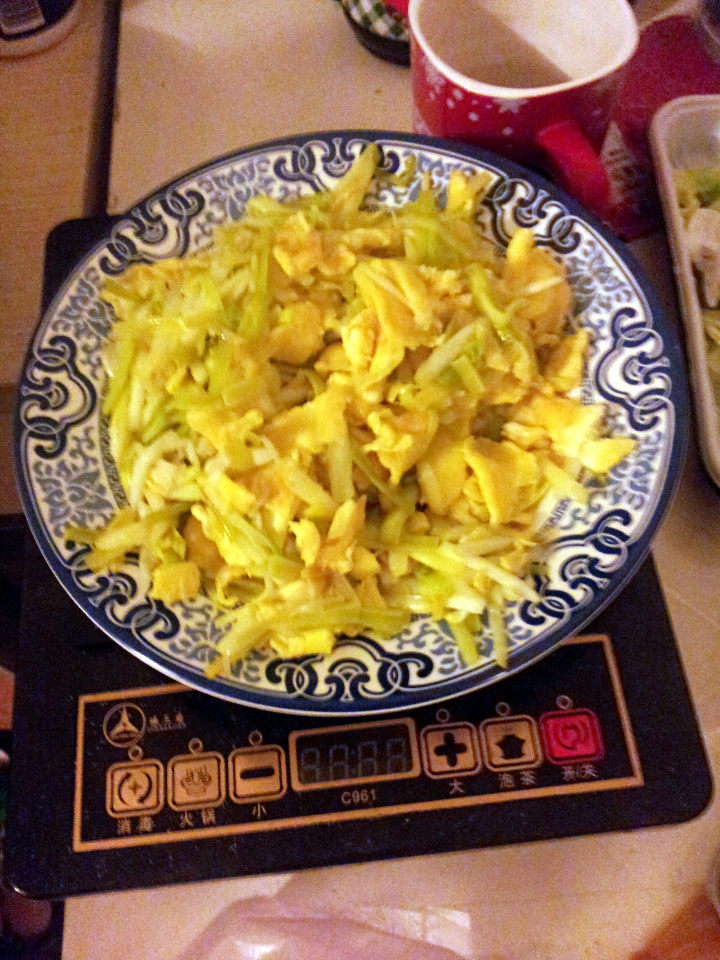 蒜黄炒滑蛋