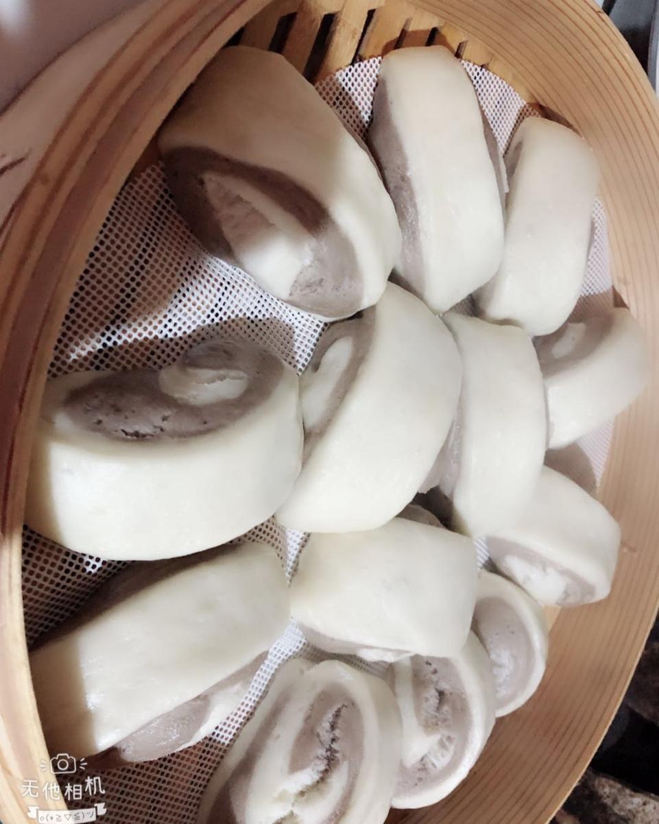 豆沙双色馒头