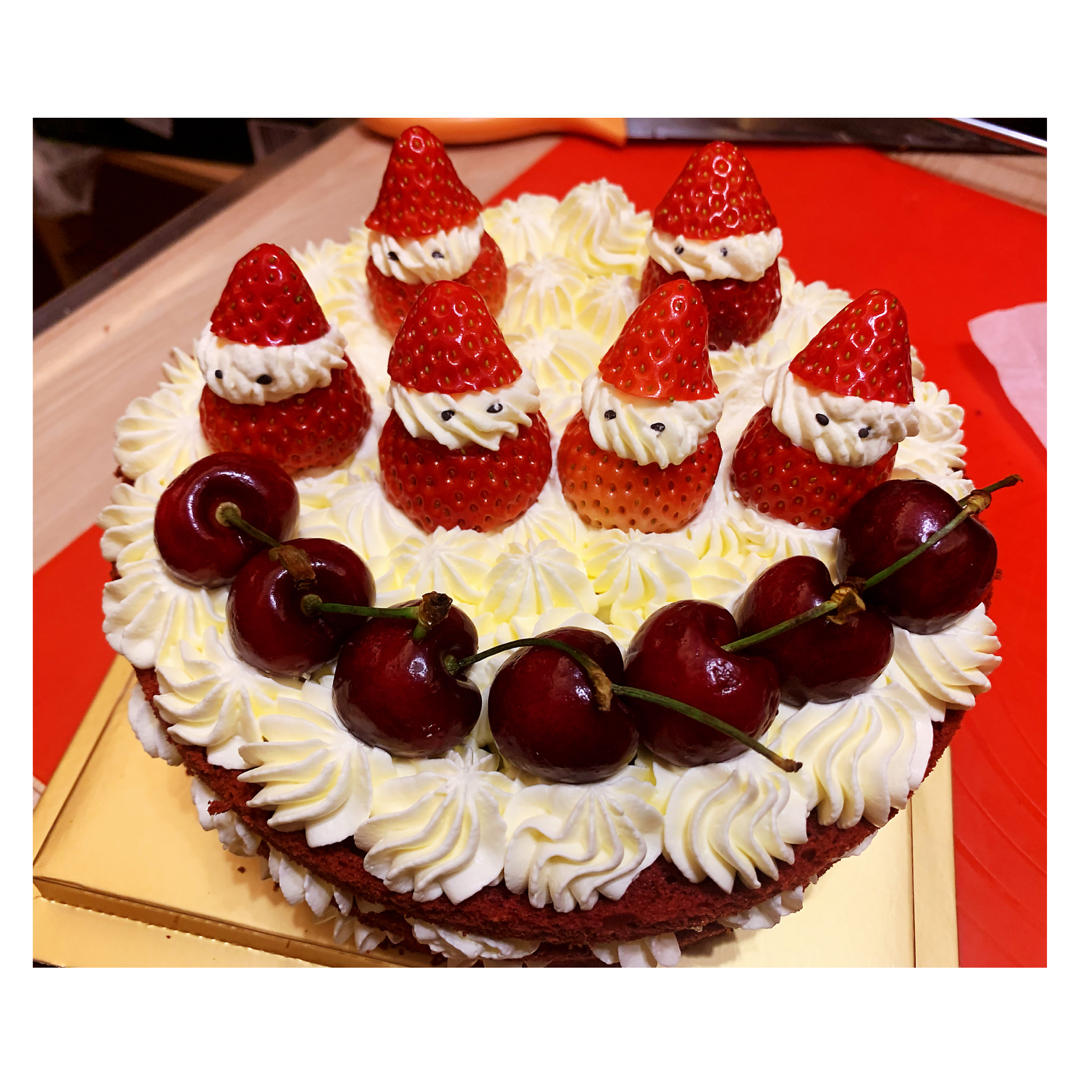 手把手教你🎄教程详细的圣诞可可草莓裸蛋糕