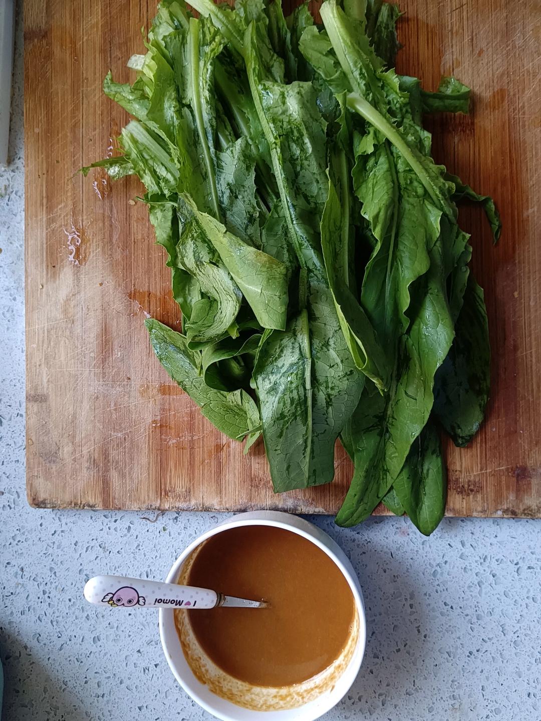 凉拌麻酱油麦菜，高颜值的快手菜