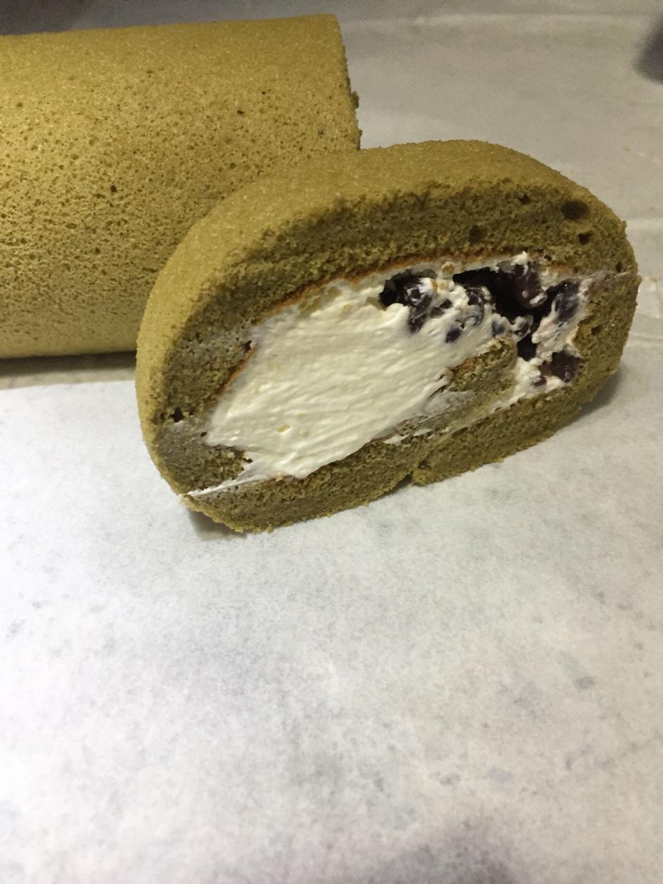 抹茶红豆蛋糕卷