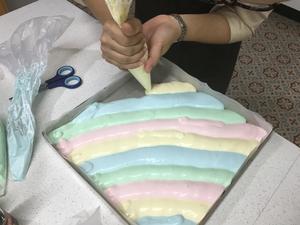 【暖暖焙家】彩虹天使蛋糕卷，缤纷色彩，美丽心情！的做法 步骤10