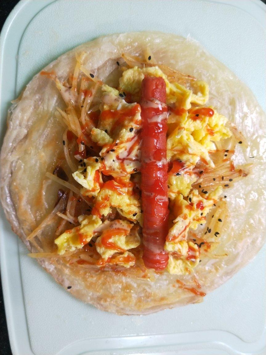 三分钟就可以做好孩子的早餐（手抓饼）