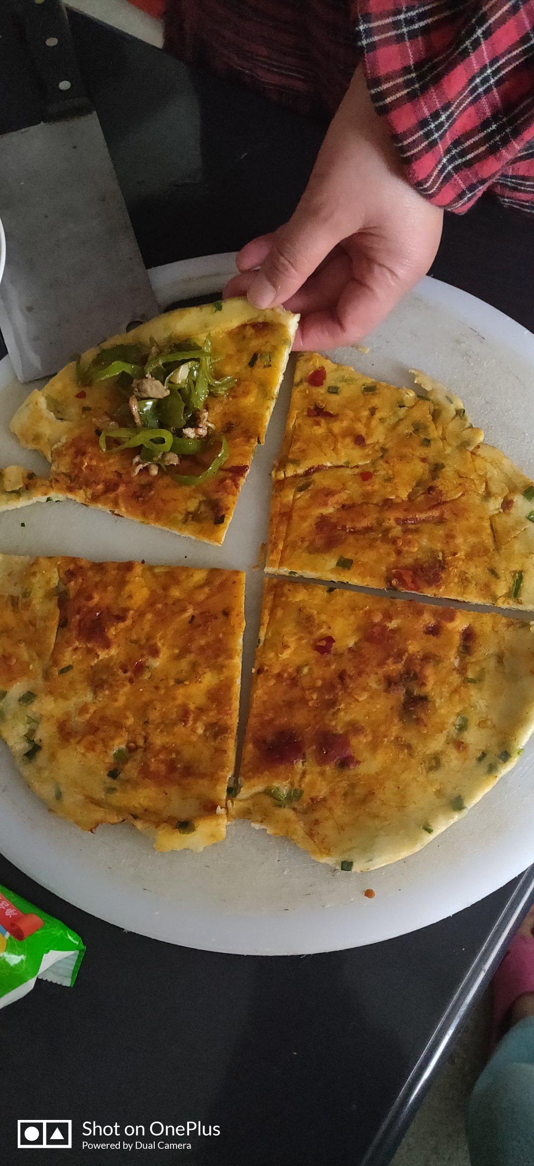 鸡蛋葱油饼                  （更新饼坯保存方法）