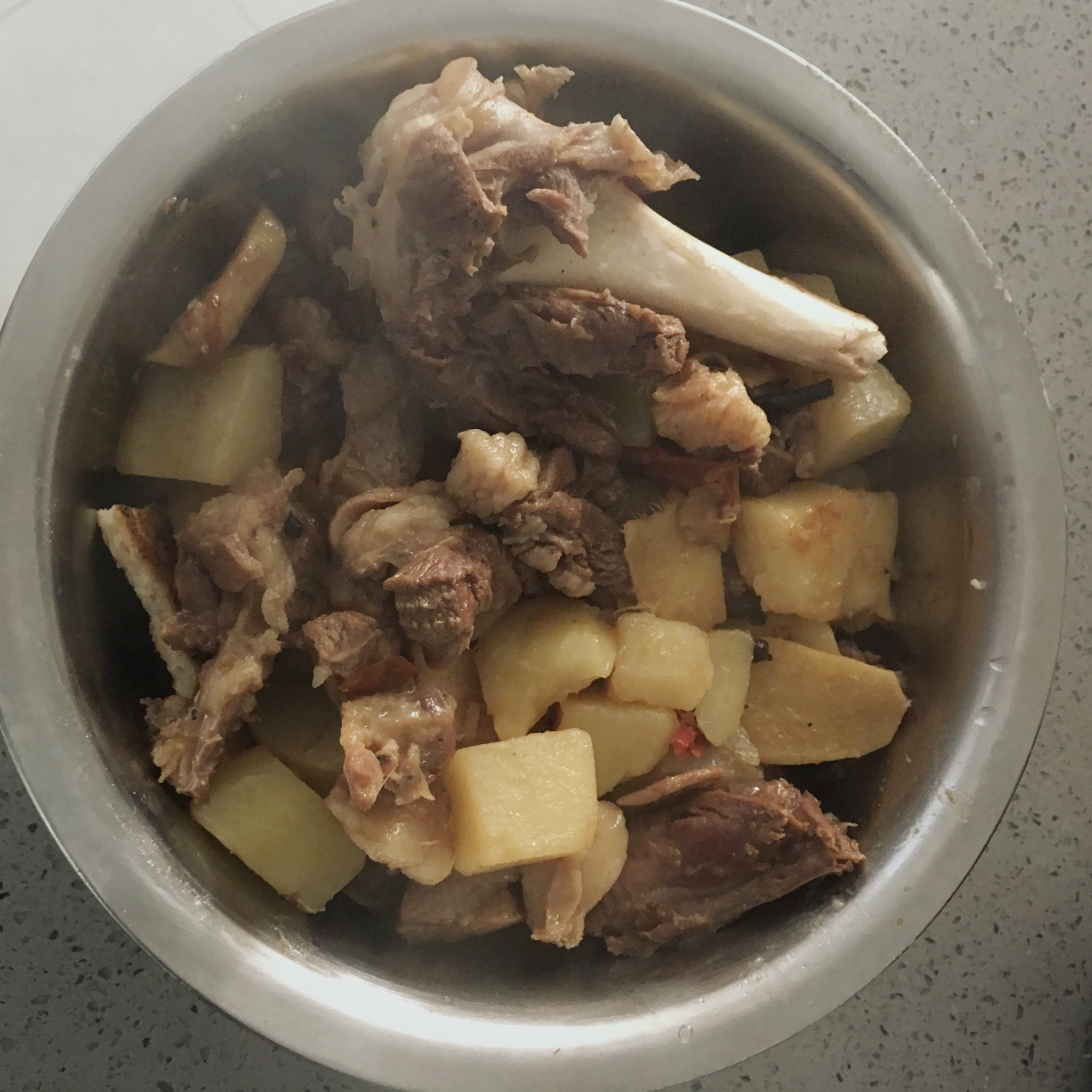 冬季暖胃大菜---羊肉焖饼