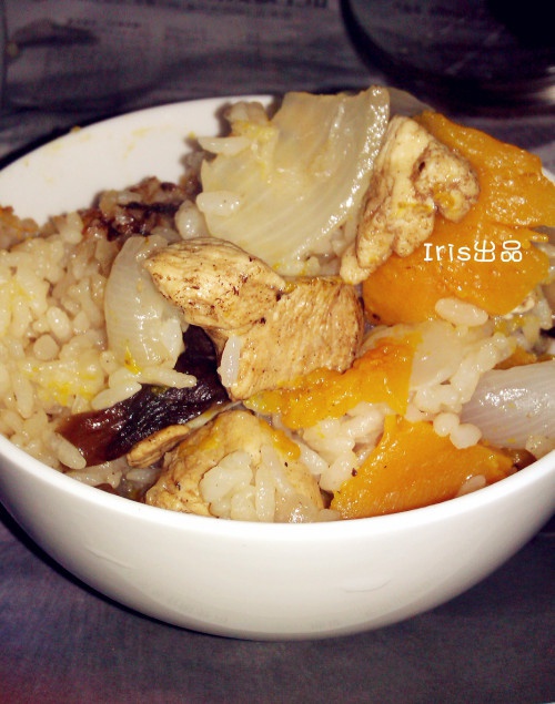 南瓜鸡肉饭
