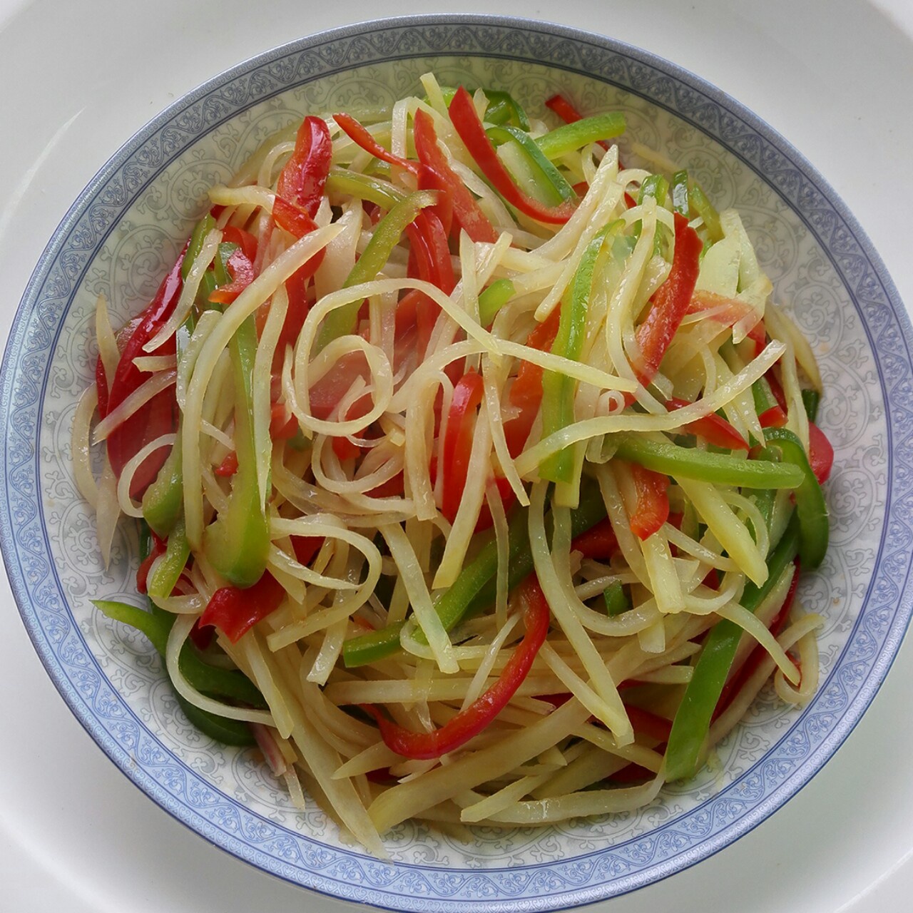 青椒&红椒爆炒土豆