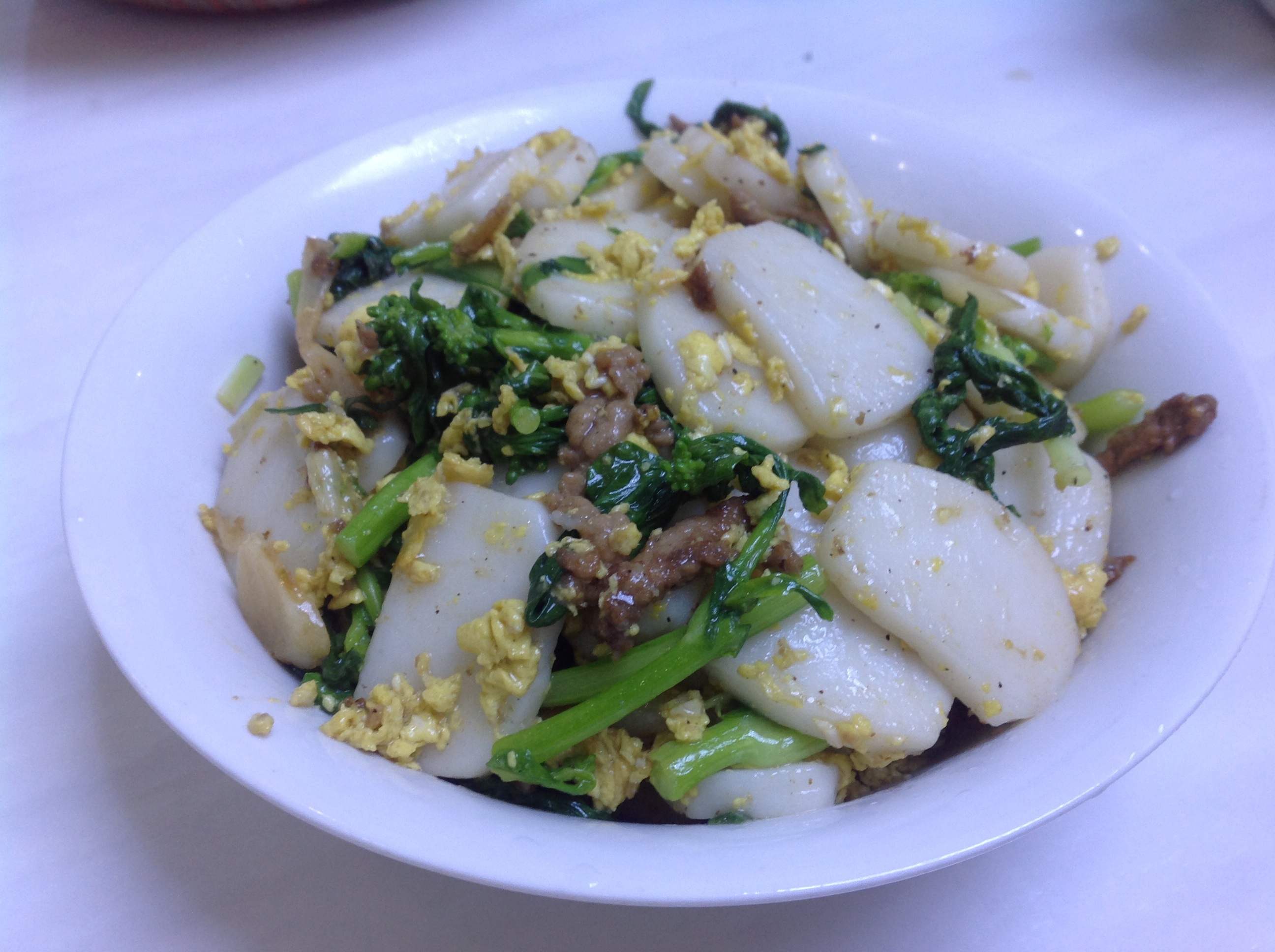 杂蔬鸡蛋炒年糕