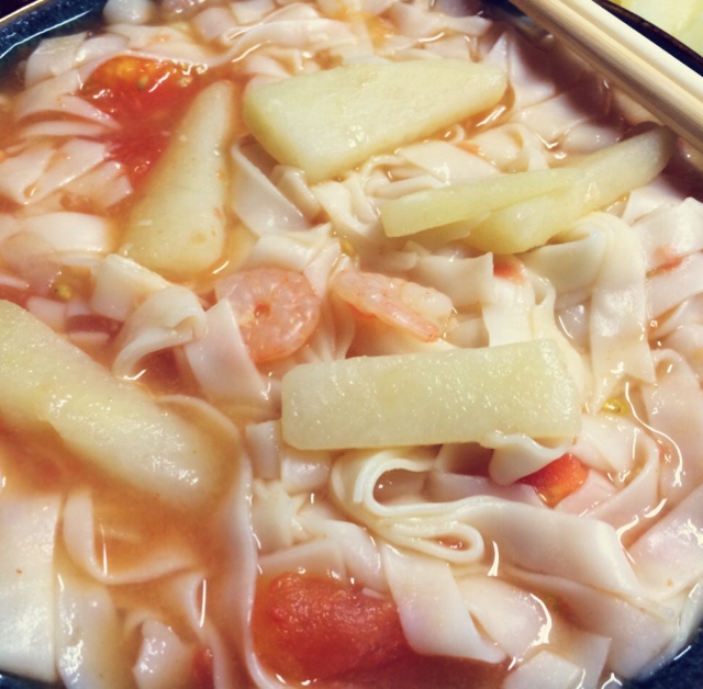 虾仁土豆线面