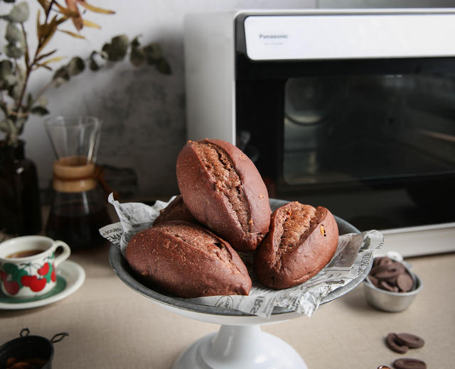 巧克力坚果面包——松下NU-JK200蒸烤箱食谱的做法