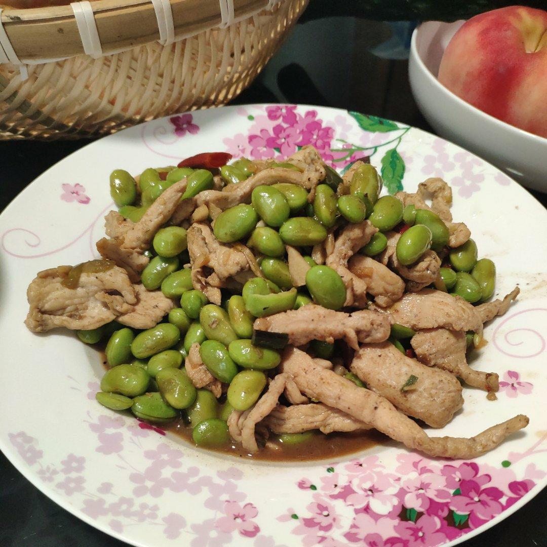 毛豆炒肉