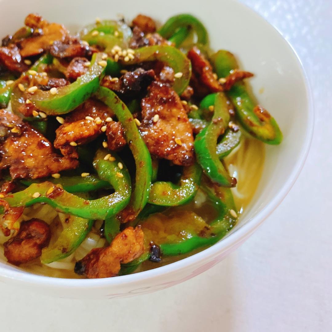 青椒肉丝面