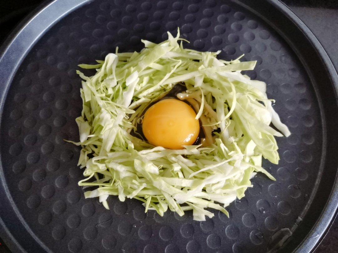 快手早餐料理-卷心菜烘蛋