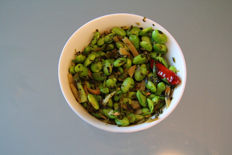 毛豆炒咸菜