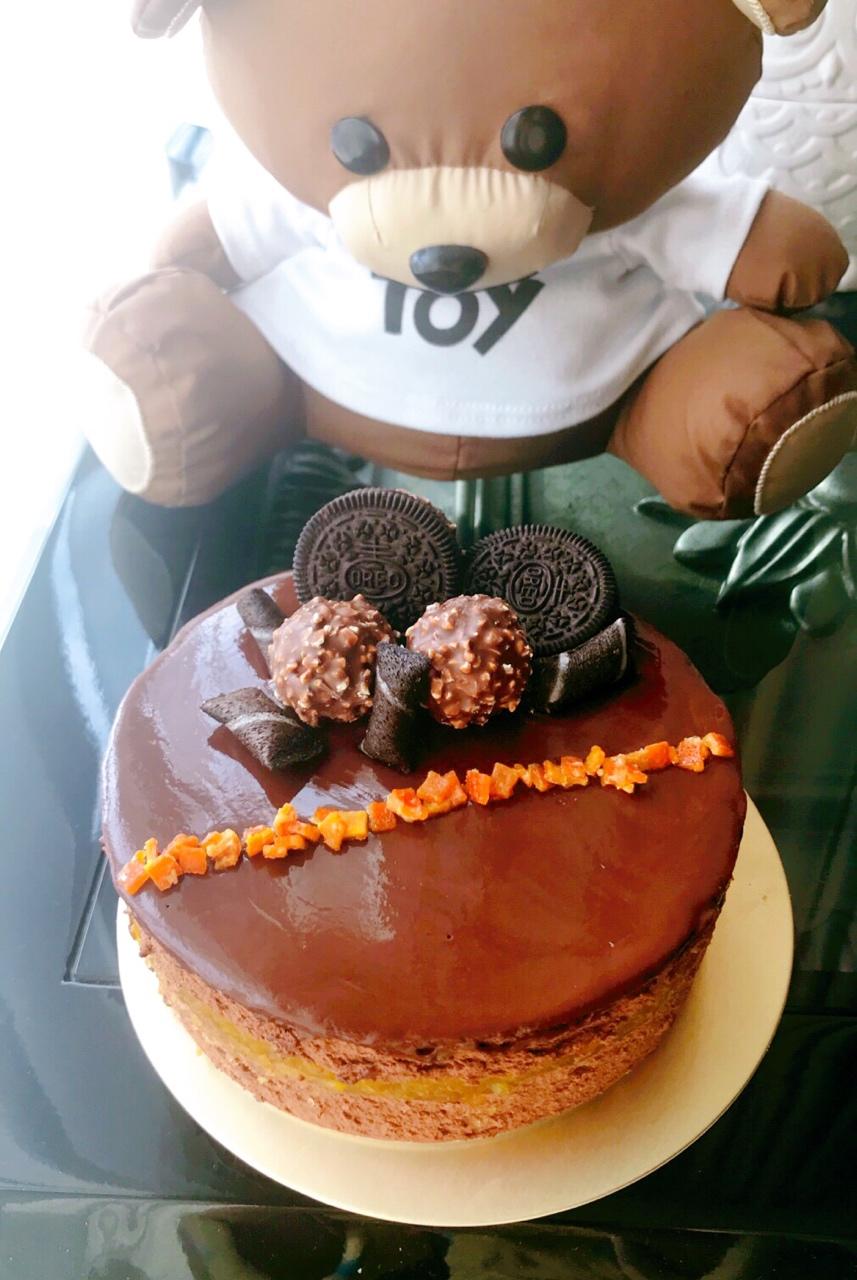 #拼颜值 也拼实力# Sunset Choco-橙子巧克力慕斯蛋糕