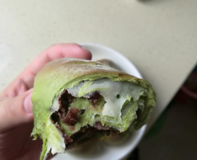 抹茶麻薯红豆欧包的做法