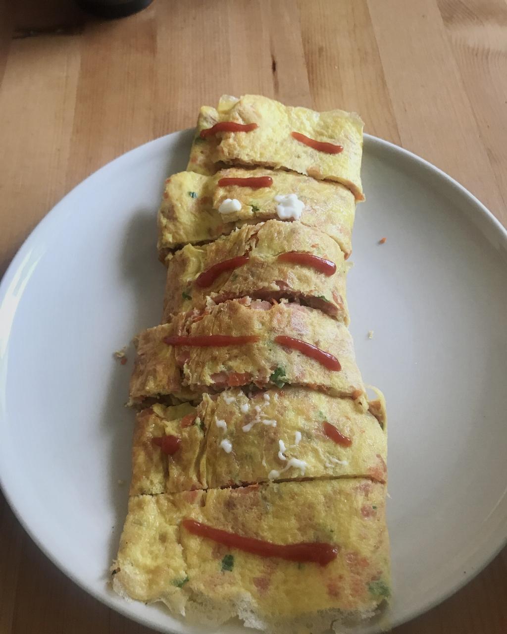 宝宝们最爱的营养餐。。。厚蛋烧