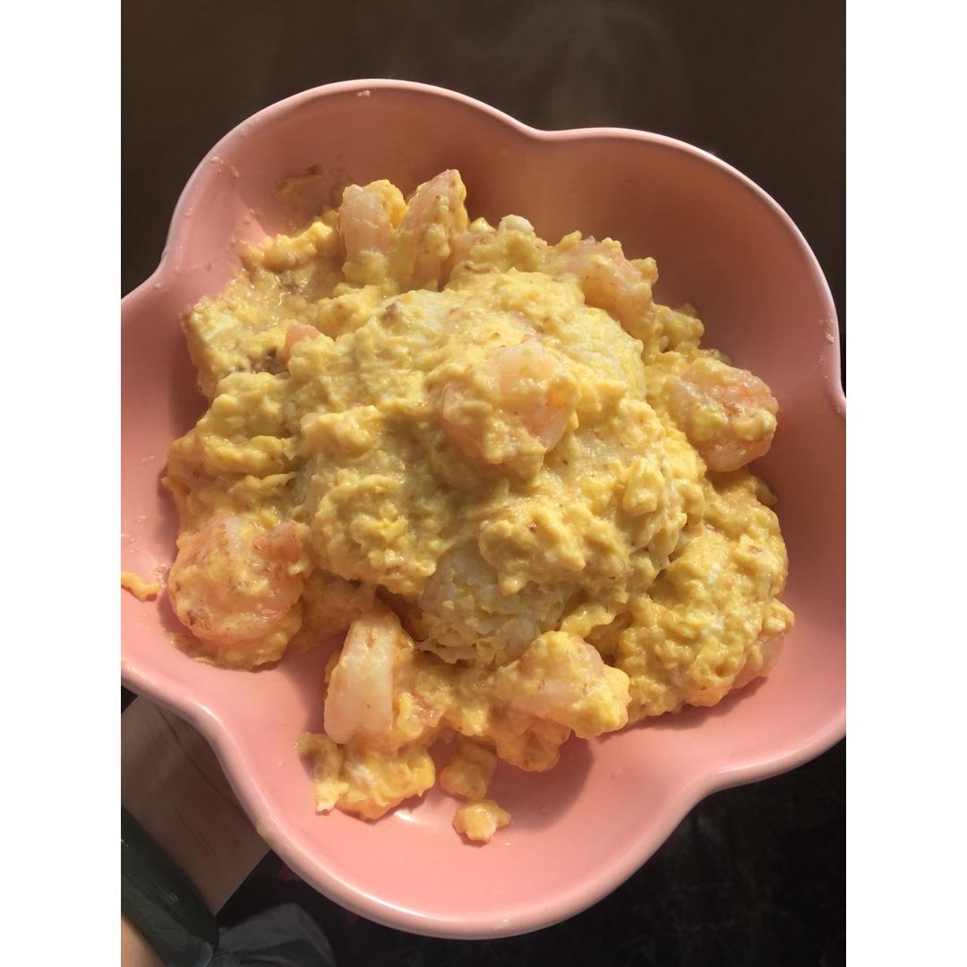 滑蛋虾仁饭