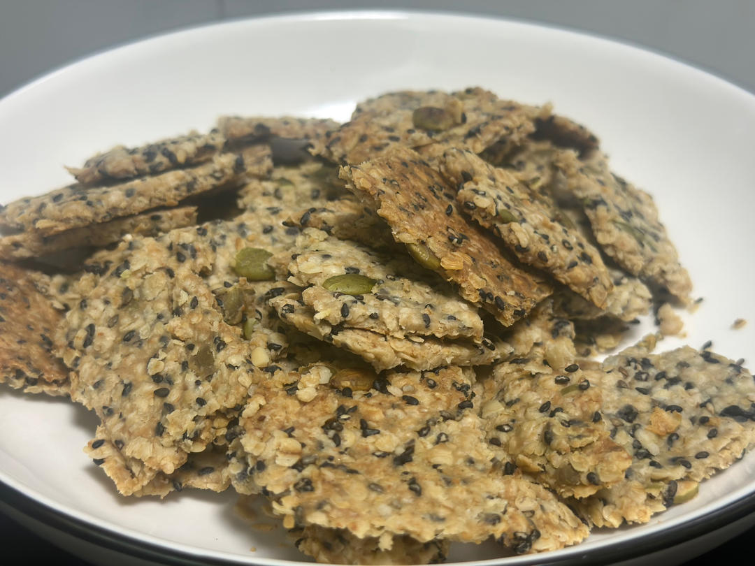 最最最简单的饼干    懒人   低脂  香酥  燕麦芝麻饼干