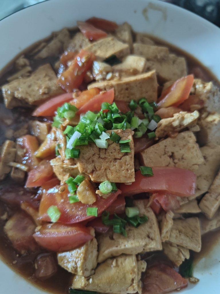 葱烧豆腐