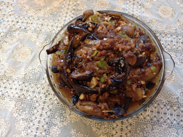 酱香肉末烧茄子