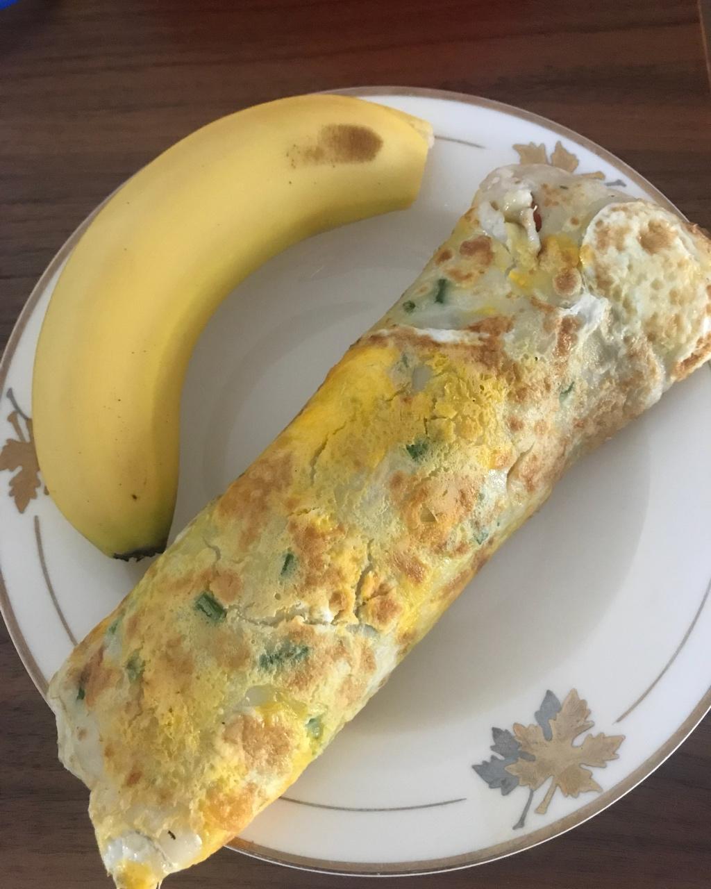 家庭版煎饼果子---快手健康早餐，利用家里现有材料