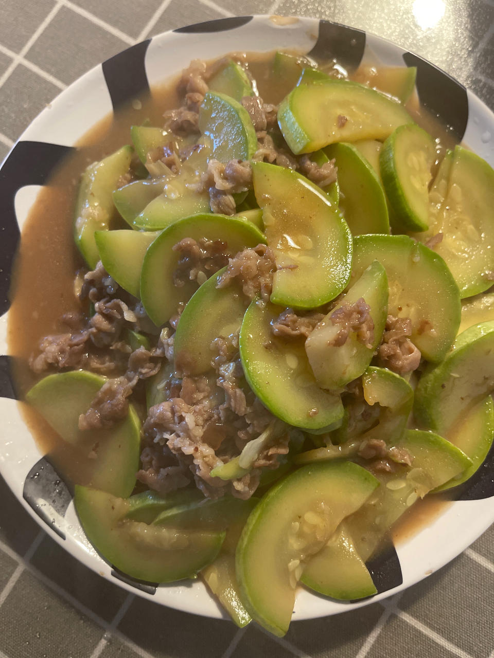 西葫芦炒肉片