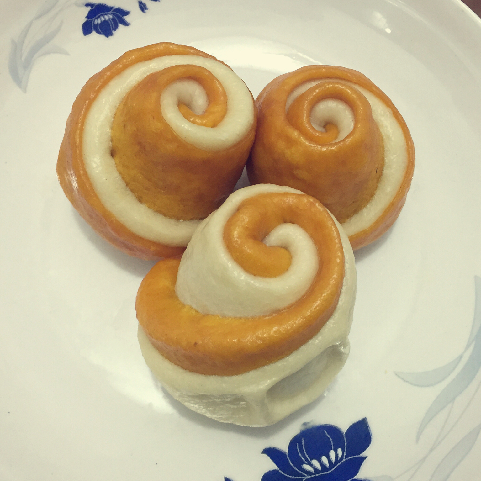 南瓜玫瑰花馒头