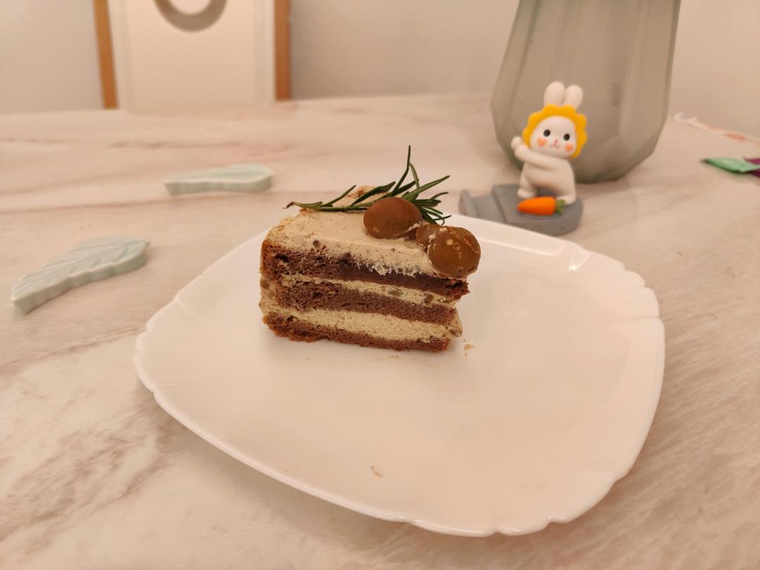 奶油栗子可可漩涡蛋糕