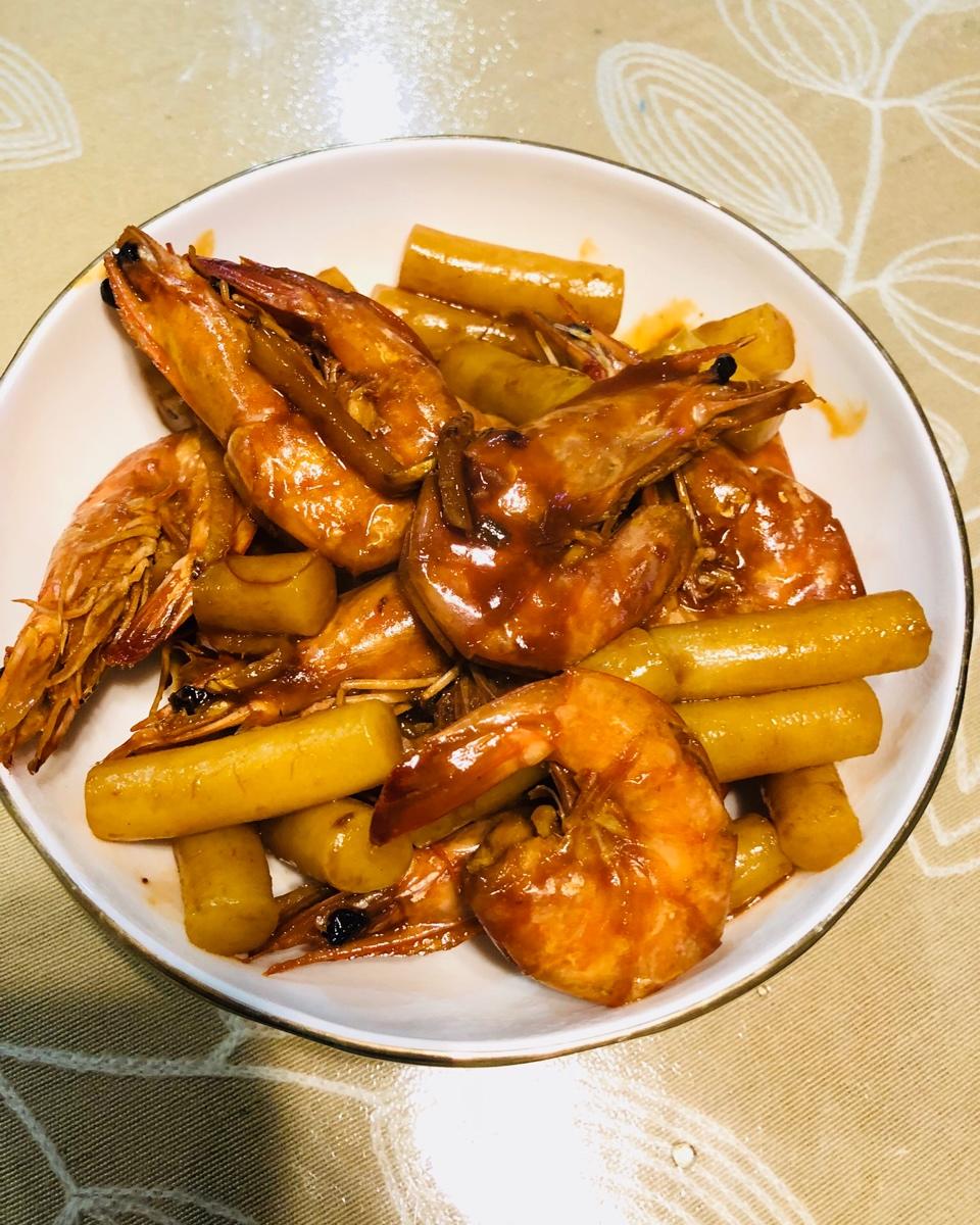 orange-one做的酱香年糕烧大虾