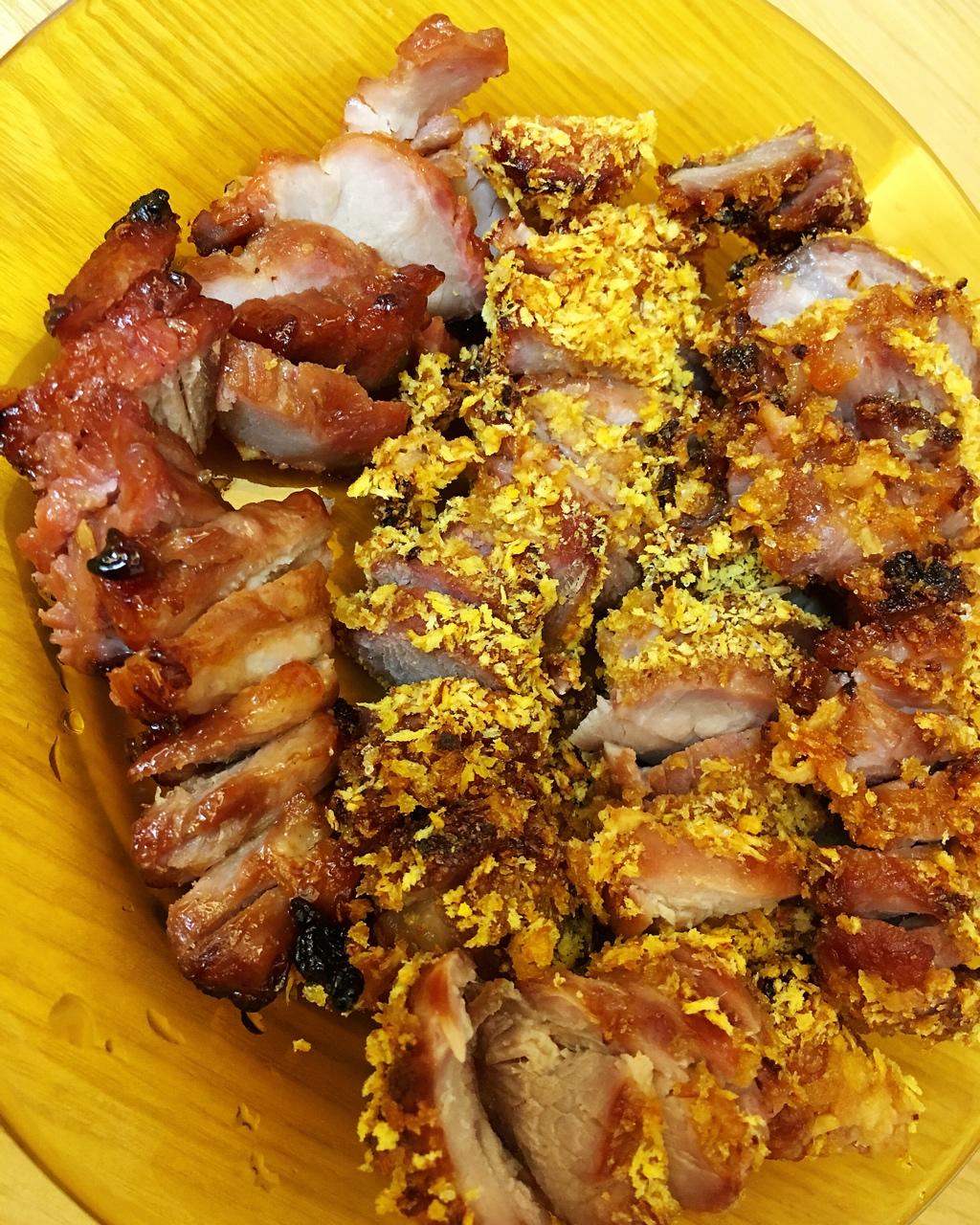 嘟嘟岚岚做的脆皮叉烧(附普通叉烧肉做法)