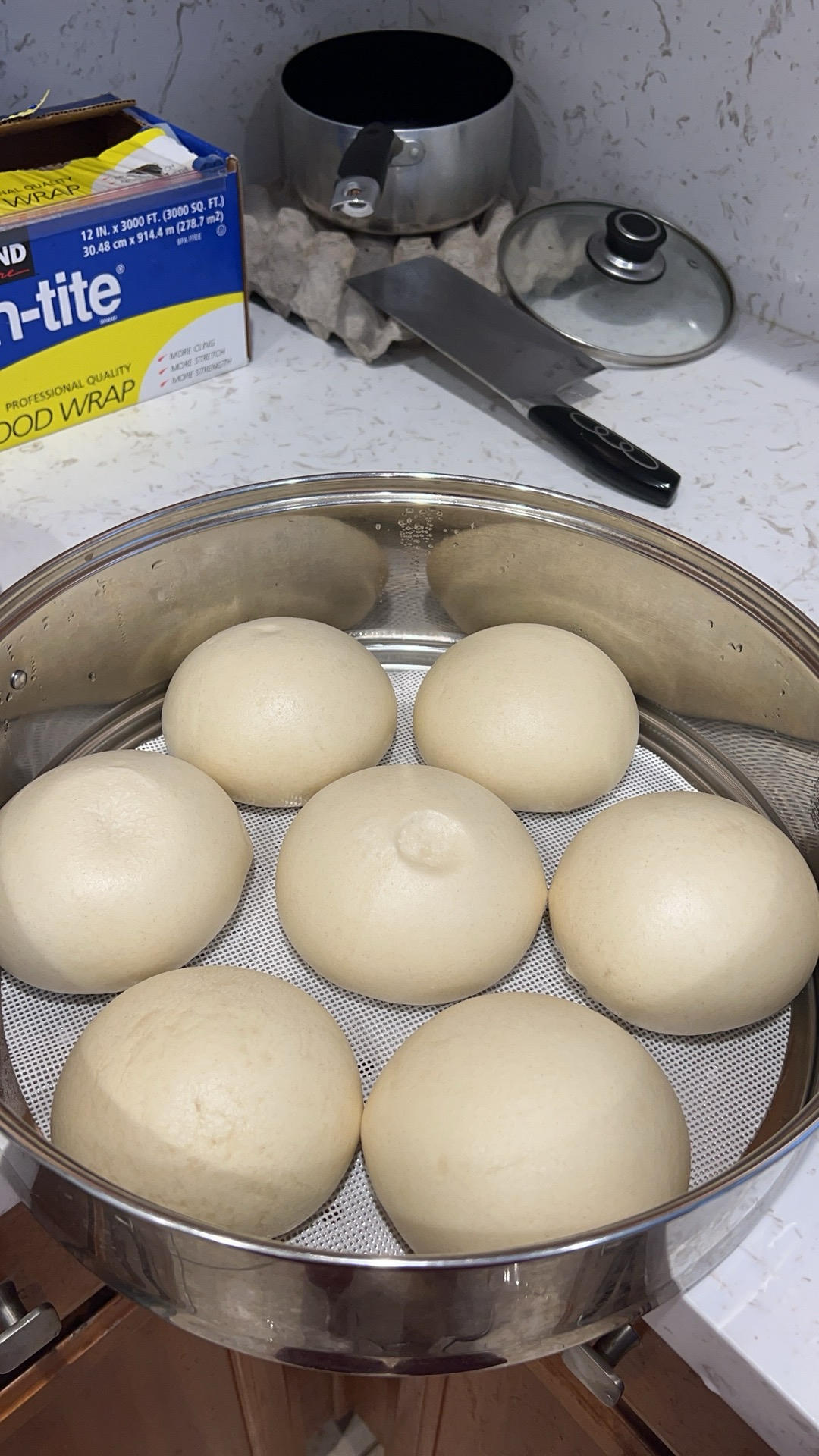 全家人都爱吃的白面馒头 蓬松煊软 水光肌表皮 面香味十足
