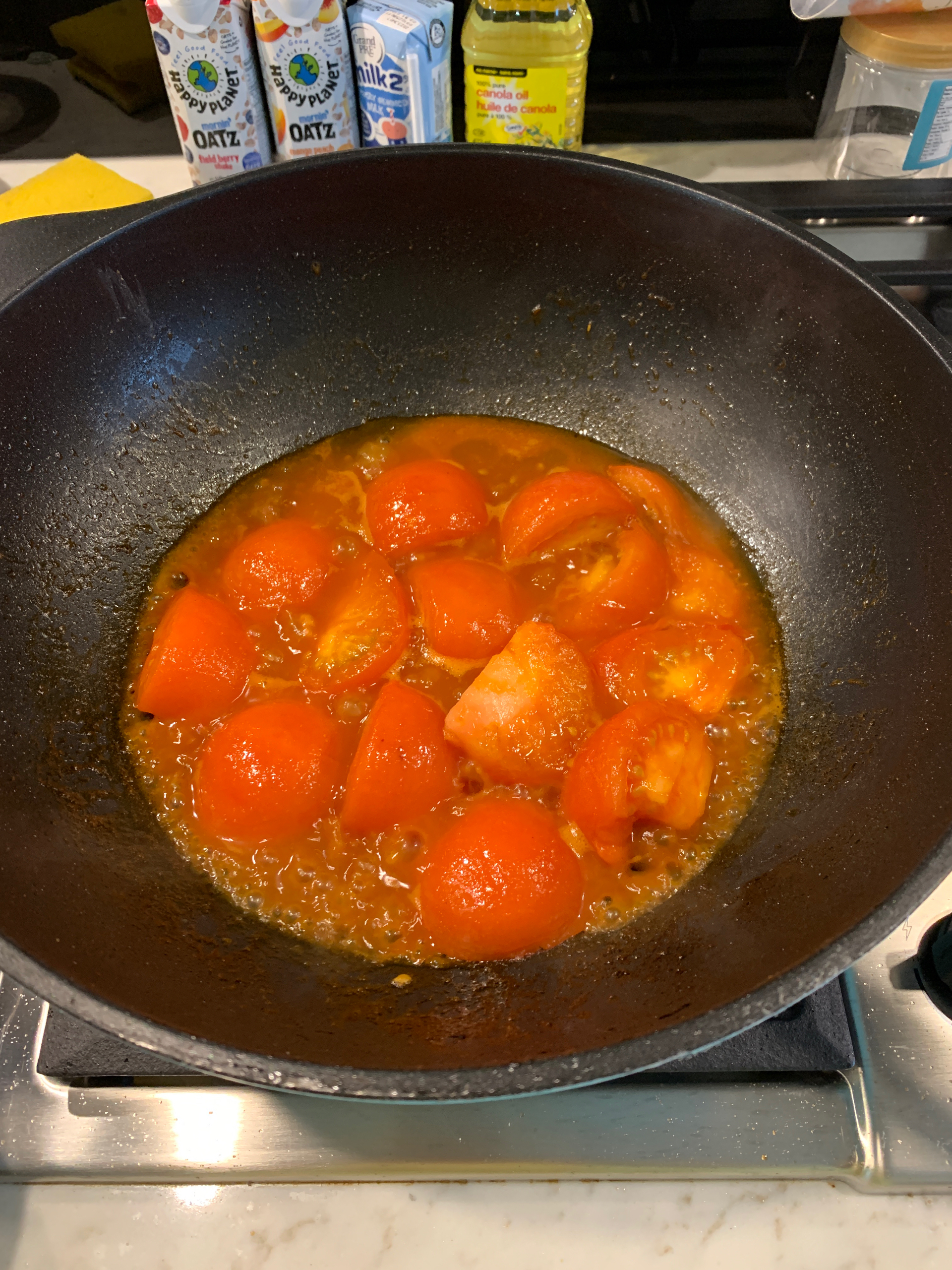 西红柿炒蛋番茄酱版的做法 步骤4