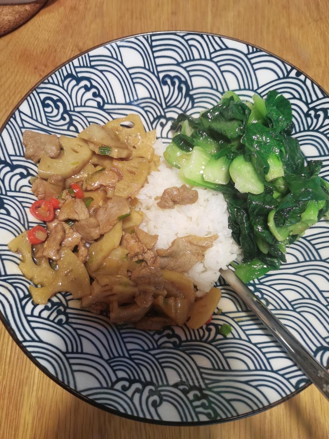 藕片炒五花肉