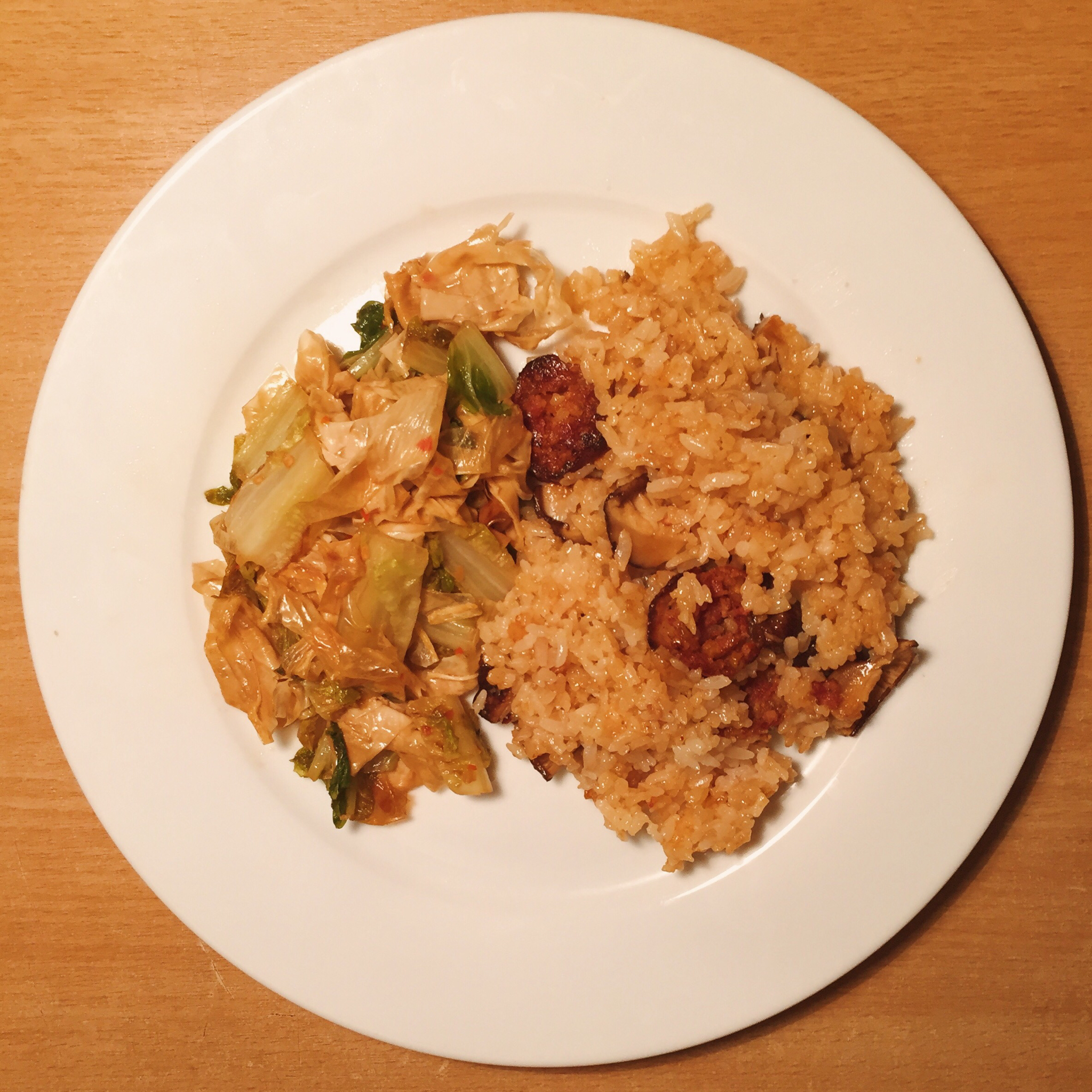 电饭锅版香菇腊肠饭