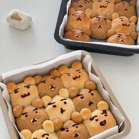 双色轻松熊挤挤小面包