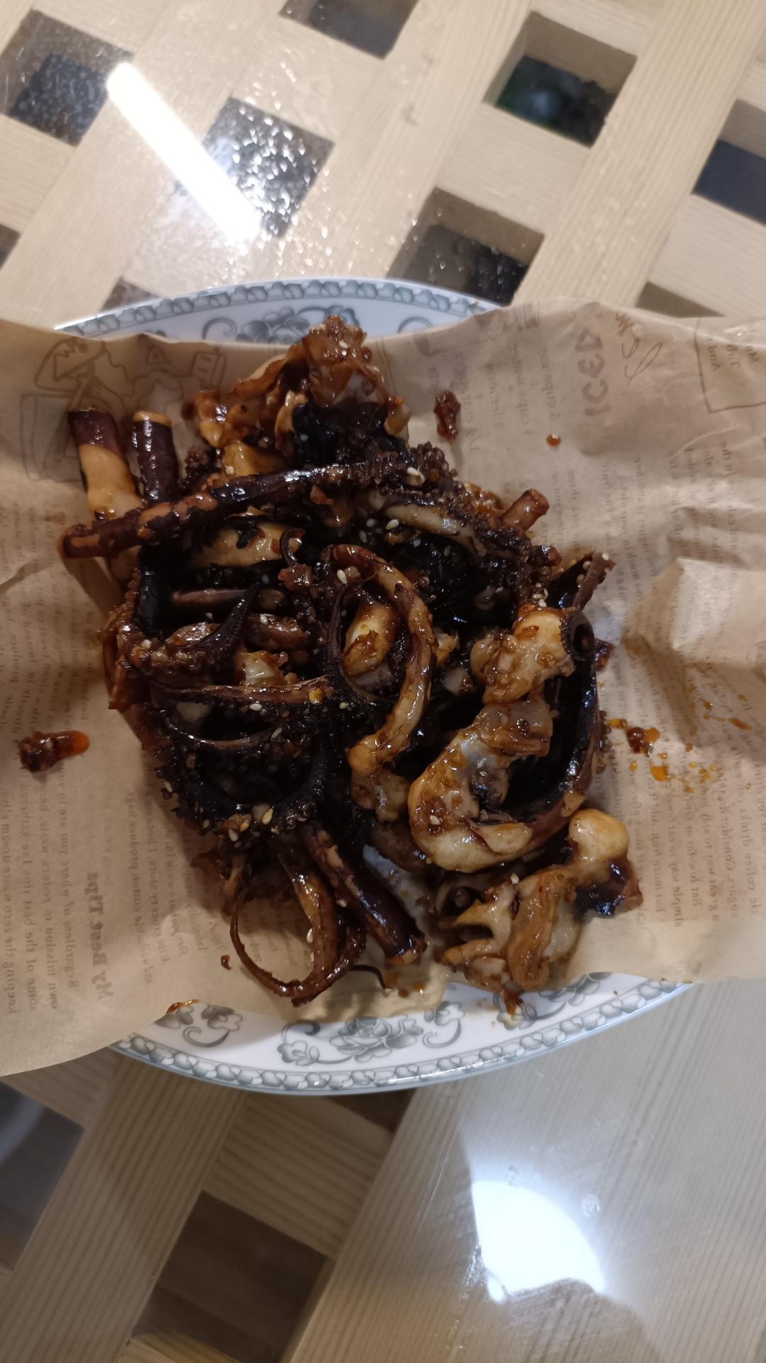 超下饭的孜然鱿鱼须，香辣爽嫩，比烧烤还好吃