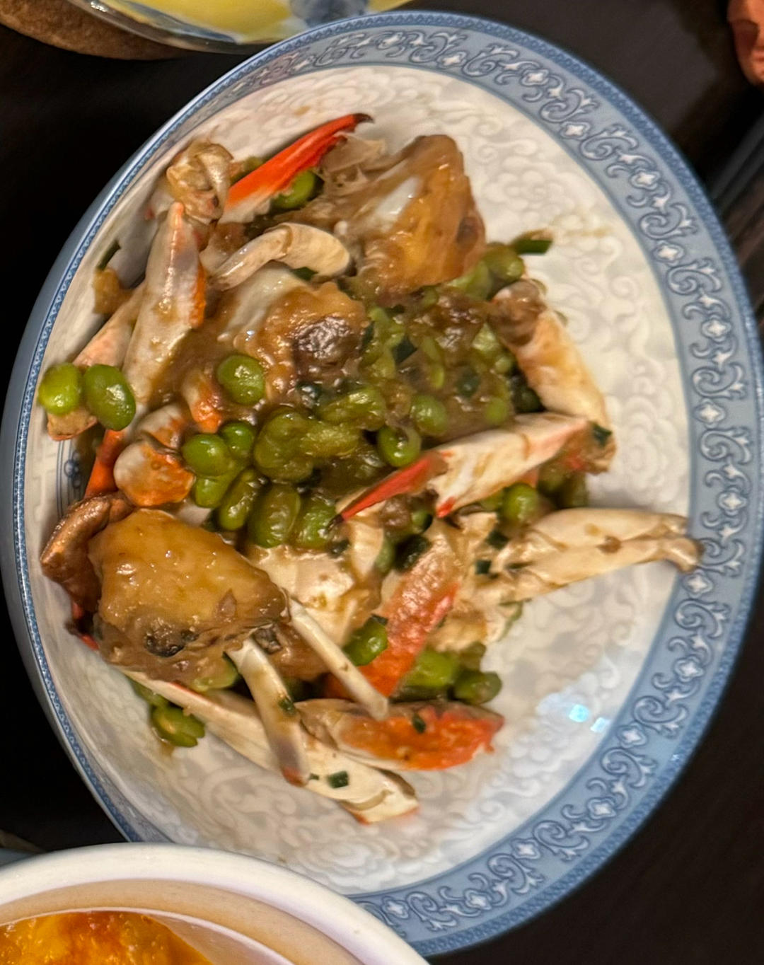 梭子蟹炒毛豆
