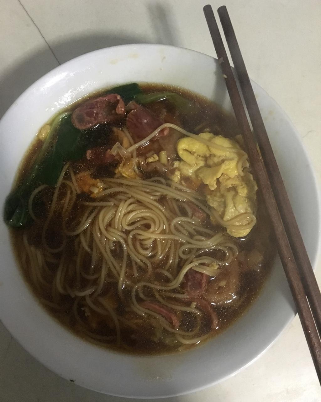 青菜鸡蛋面