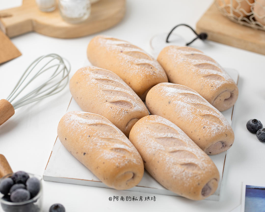 软乎乎的蓝莓奶酪大米面包~的做法