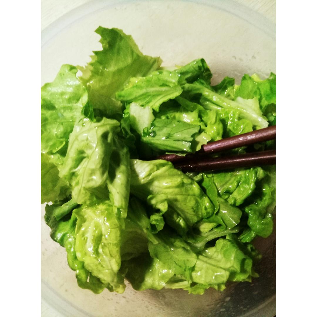 只有生菜的韩式生菜沙拉