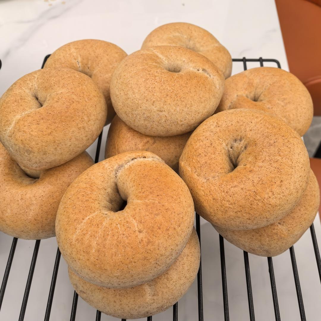 无糖低油也很软的50%全麦贝果，减肥控糖健身都能吃