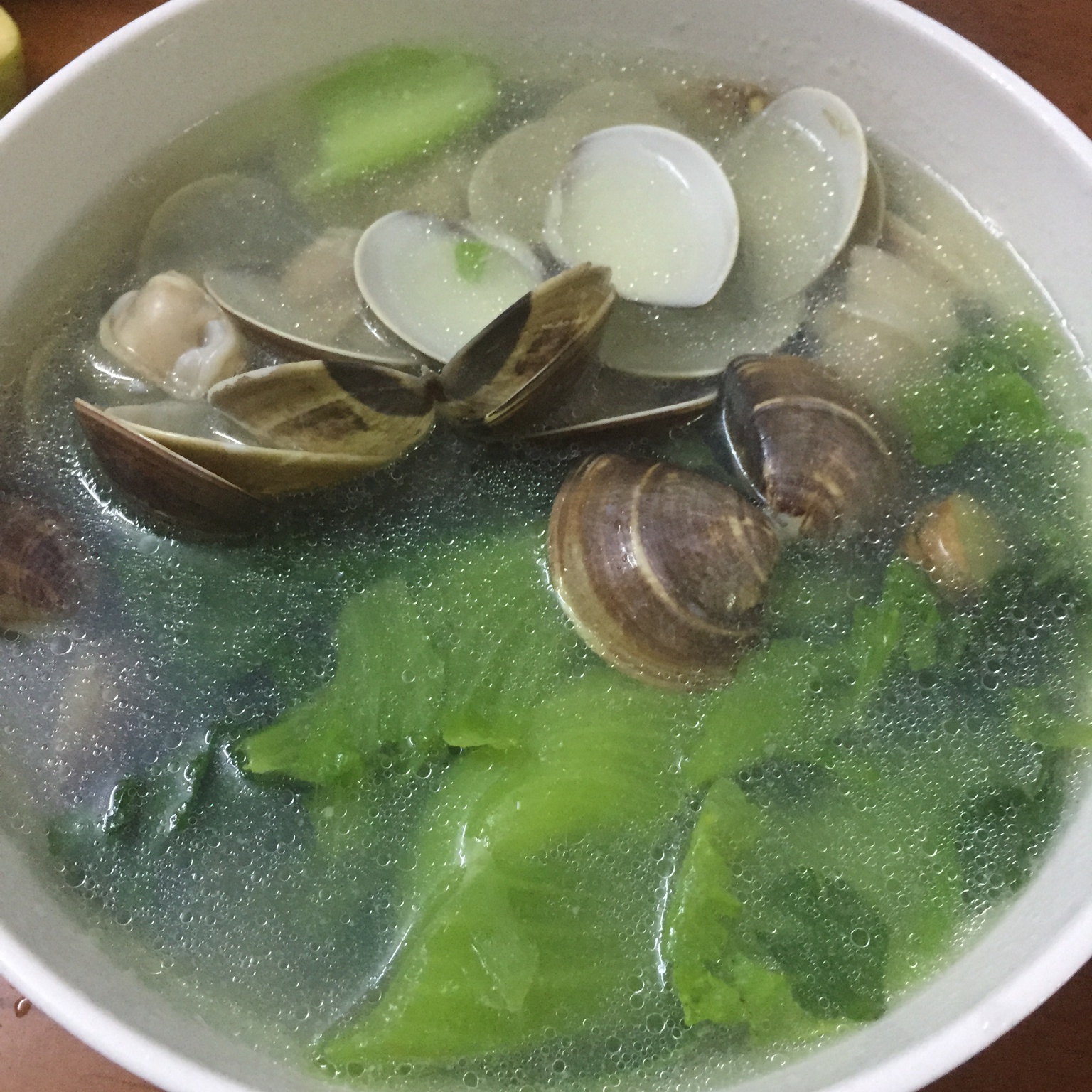 车螺芥菜汤