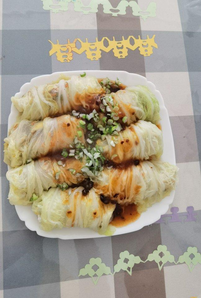 好吃不胖❗️巨简单，有福有财豆腐鸡蛋白菜卷～