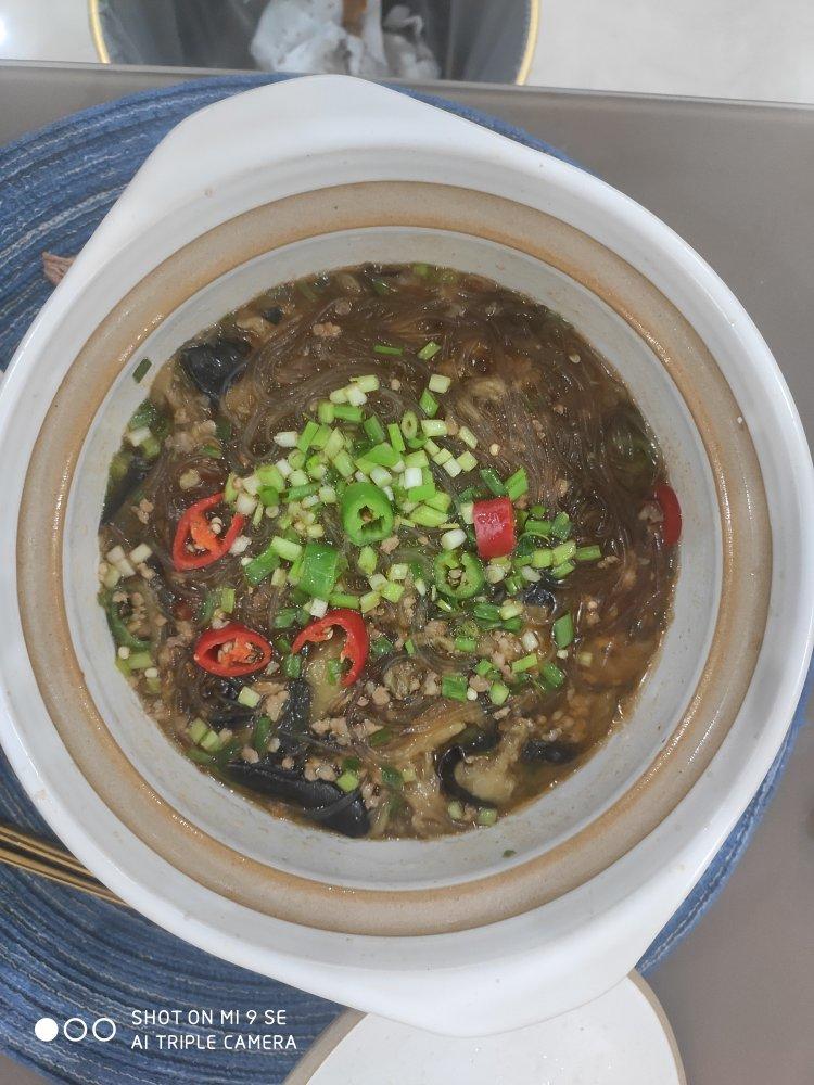 茄子肉末粉丝煲