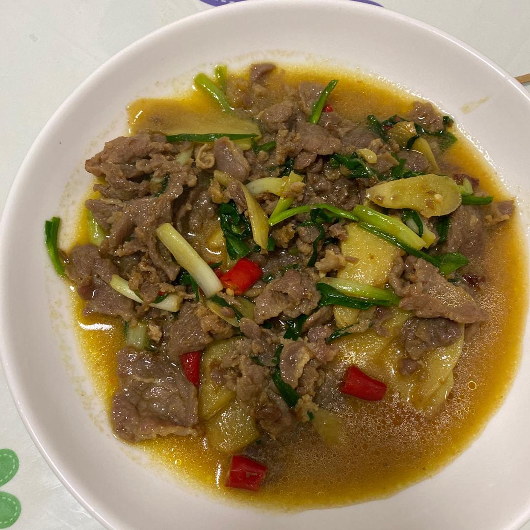 姜葱炒牛肉